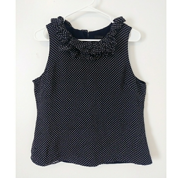 J. Crew Tops - J. Crew Polka-dot Ruffled Blouse size 14